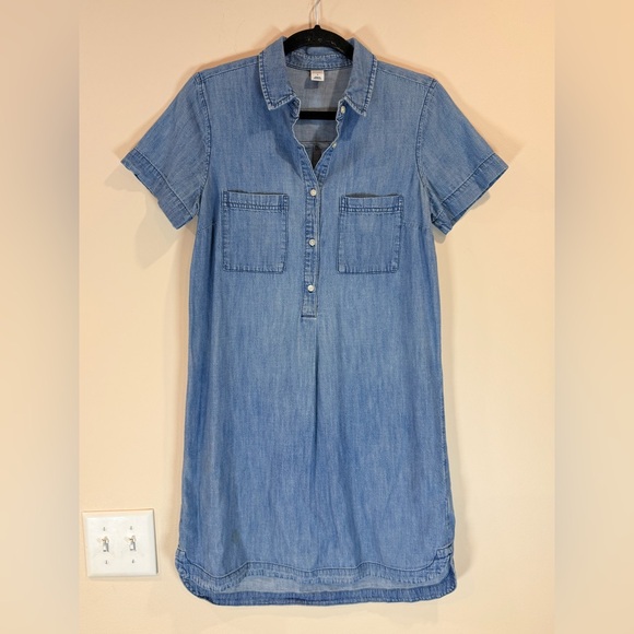 Old Navy Dresses & Skirts - 🔥Old Navy  Short-Sleeve Shirt Dress - Light Blue Size S EUC🔥